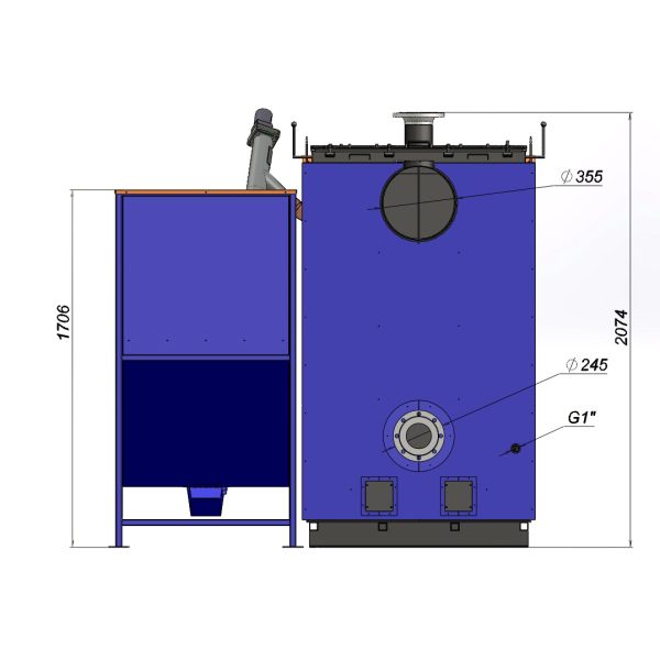 Пелетний котел 300 кВт Beeterm